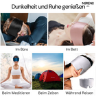 Yasora Seidenschläfer Tiefschlafmaske Farbvergleich: Nachtblau, Mondgrau, Seidenrose, Aprikosentraum
